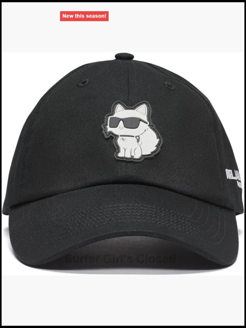 Adjustable Cotton Baseball Cap with Cartoon Pattern